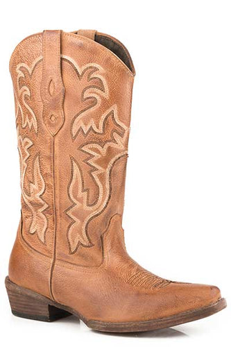 Pard's Western Shop Roper Footwear Burnished Tan Snip Toe Western Boots for Women
