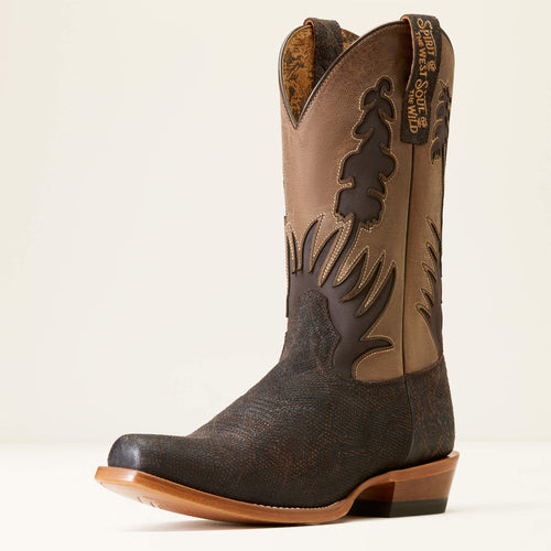Pard's Western Shop Ariat Men's Chocolate Snake Print Sendero High Stepper Western Boots