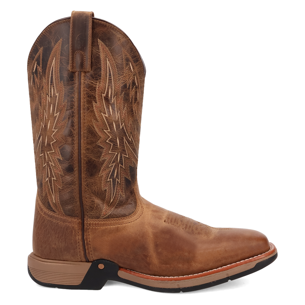 Laredo Cowboy Approved Tan Vapor Broad Square Toe Boots for Men