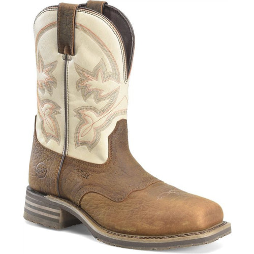 Pard's Western Shop Double H Light Brown Square Composite Toe Stockman Boots for Men