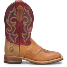 Double H Men's Tan Odie Wide Square Toe Roper Boots with Red Tops