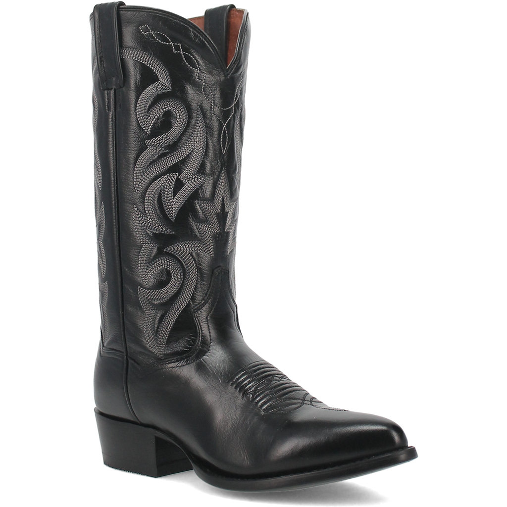 Dan Post Black Milwaukee Snip Toe Western Boots for Men  display picture 3