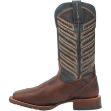 Men's Dan Post Cowboy Certified Chocolate Ivan Square Toe Boots with Blue Tops