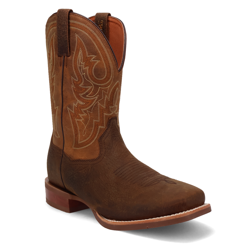 Dan Post Cowboy Certified Chocolate/Tan Brigston Broad Square Toe