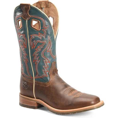 Pard's Western Shop Double H Brown Elliot Square Toe Roper Boots for Men
