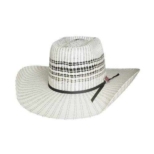 Pard's Western shop Bullhide Hats PBR Collection 25X Keep Ridin' Black/Ivory Bangora Straw Hat