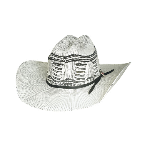 Pard's Western Shop Bullhide Hats Ivory & Black 25X Buck Off Bangora Western Straw Hat