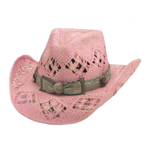 Pard's Western Shop Bullhide Hats Pink Golden Girl Fashion Straw Hat