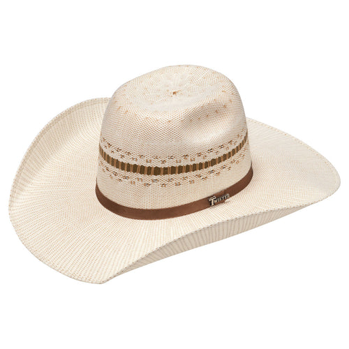 Pard's Western Shop Twister Ivory/Tan/Tobacco Western Bangora Straw Hat