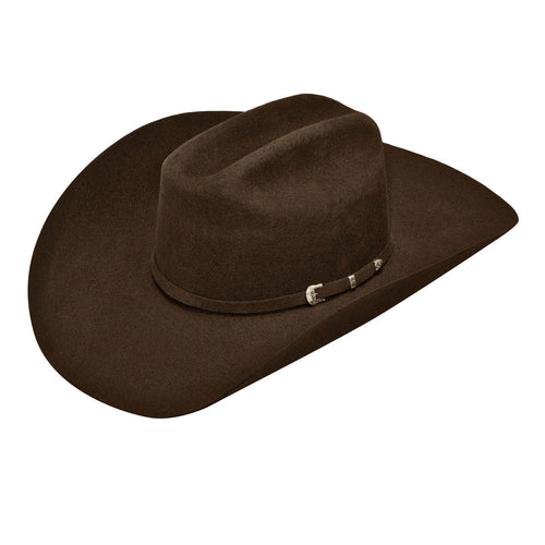 Pard's Western Shop Ariat Chocolate 2X Double S Western Wool Felt Hat