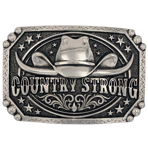 Pard's Western shop Montana Silversmiths Country Strong Attitude Buckle