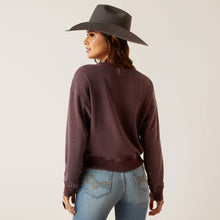 Ariat Purple Southwest Embroidered Larson Cropped Sweatshirt for Women