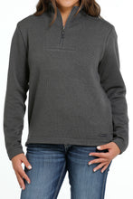 Pard's Western Shop Cinch Charcoal 1/4 Zip Sweater Knit Pullover for Women