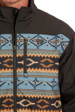 Cinch Men's Brown/Blue Aztec Print Bonded Jacket
