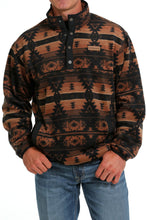 Pard's Western Shop Cinch Black/Brown Southwest Print Polar Fleece Pullover for Men