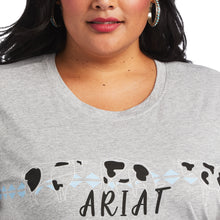 Ariat REAL Heather Grey Cow Pasture T-Shirt for Women