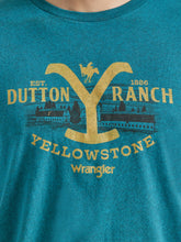 Wrangler x Yellowstone Turquoise Dutton Ranch Yellowstone Brand Tee for Men