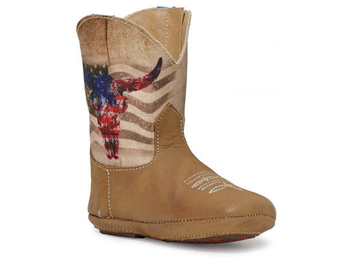 Pard's Western Shop Roper Footwear Tan American Bull Cowbabies Boots for Infants