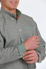 Cinch Brown/Green Plaid Button-Down Shirt for Men