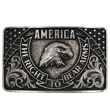 Pard's Western Shop Montana Silversmiths Eagle Arms Patriotic Attitude Buckle