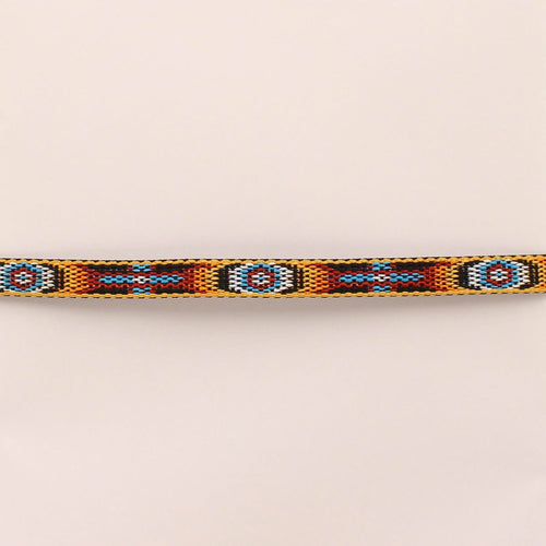 Pard's Western Shop Twister Bright Multi Colored Southwest Pattern Hat Band with Black Horse Hair Tassel