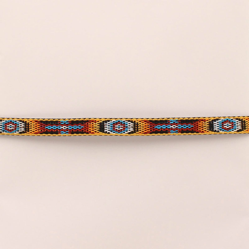 Pard's Western Shop Twister Bright Multi Colored Southwest Pattern Hat Band with Black Horse Hair Tassel