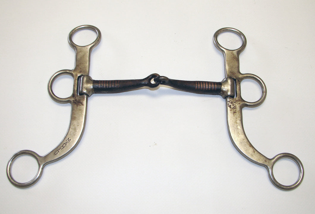 Used Maheu Flat Shank Snaffle Bit