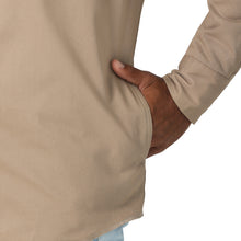 Men's Wrangler Solid Khaki Flannel Lined Snap Western Work Shirt