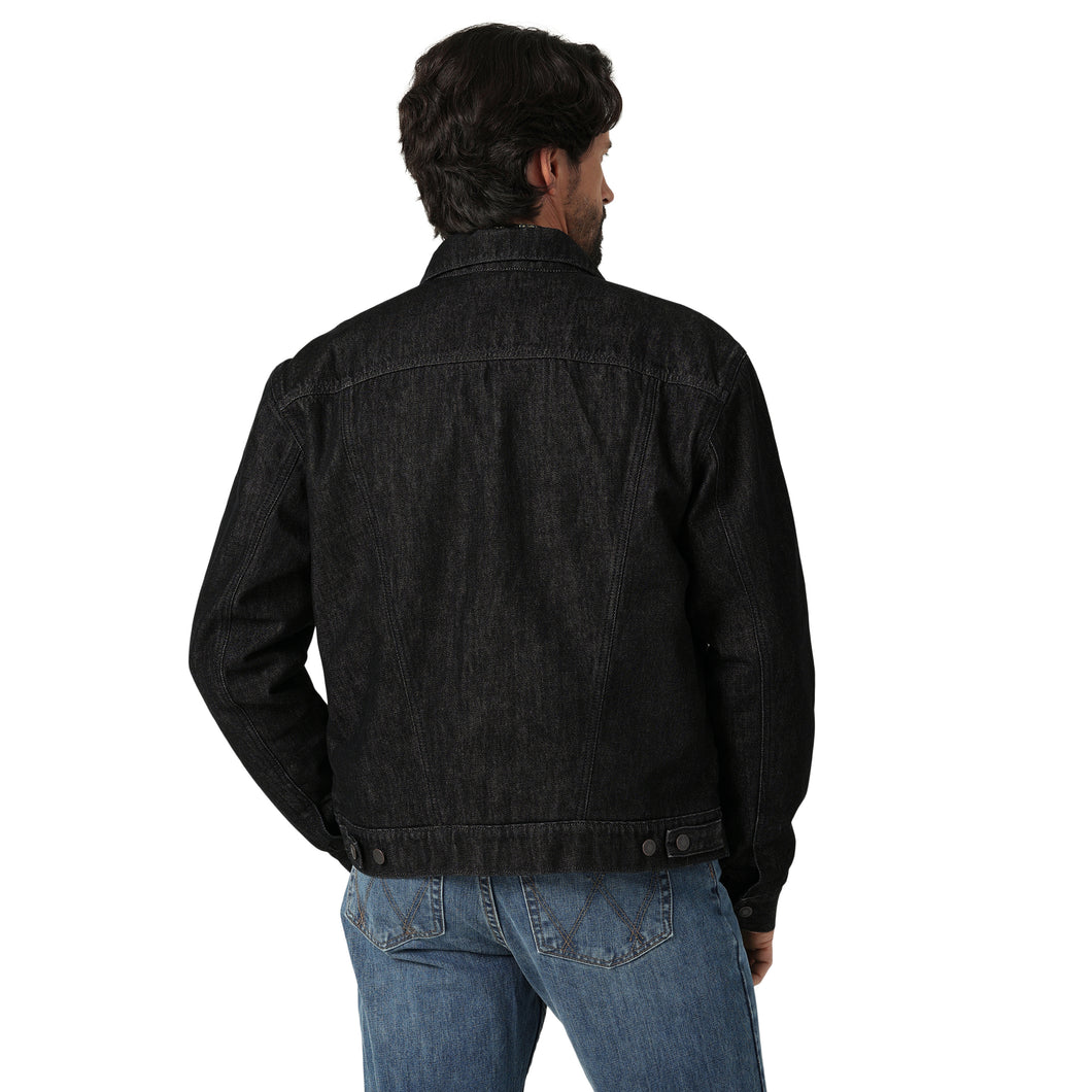 PLEASURES denim jacket Mileage Denim Trucker Jacket men's black color  P23F010 BLACK | buy on PRM