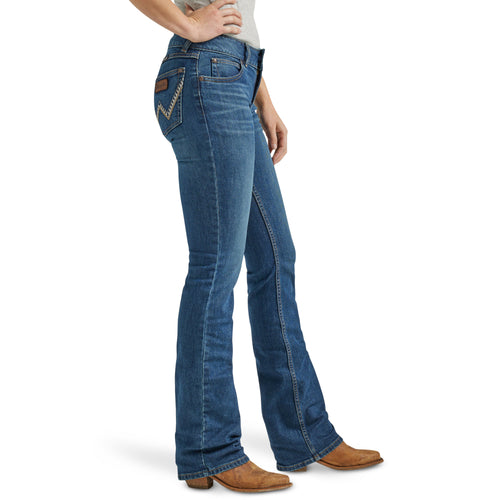 Pard's Western Shop Women's Wrangler Retro Mae Emma Medium Stonewash Bootcut Jean