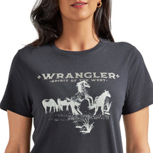 Wrangler Women's Rearing Horse Graphics Regular Fit Black Tee