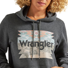 Wrangler Women's Charcoal Pullover Hoodie with Southwest Desert Graphics