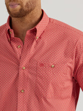 Wrangler Red Print Classic Button-Down Shirt for Men
