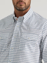 Wrangler George Strait Collection White Diamond Print Button-Down Shirt for Men