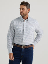 Pard's Western shop Wrangler George Strait Collection White Diamond Print Button-Down Shirt for Men
