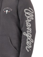 Wrangler Men's Grey "Long Live Cowboys" Hoodie with Steer Skull Graphics