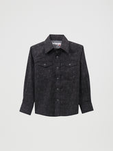 Pard's Western Shop Wrangler Boys Black Paisley Print 20X Competition Advanced Comfort Snap Western Shirt