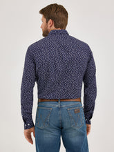 Wrangler Cody Johnson Collection Navy Paisley Print Button-Down Shirt for Men