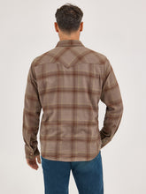 Wrangler Retro Brown Plaid Flannel Snap Western Shirt for Men