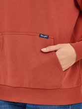 Wrangler Women's Rust 1/4 Zip Sweatshirt with Embroidered Double Horseshoes