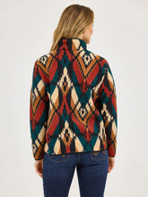 Wrangler Retro Women's Multi Colored Southwest Print 1/4 Zip Sherpa Pullover
