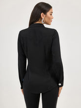 Wrangler Women's Concho Button Black Retro Blouse