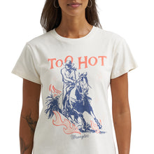Wrangler Women's "Too Hot" Barrel Racer Cream Retro Graphic T-Shirt