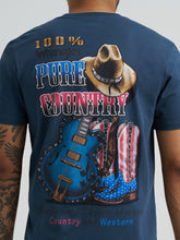 Wrangler Men's "100% Pure Country" Midnight Navy Best of the 90's Remake T-Shirt