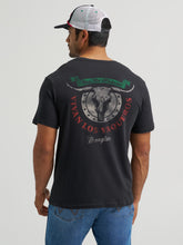 Pard's Western Shop Wrangler Men's "Vivan Los Vaqueros" Steer Skull Black Graphic T-Shirt