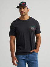 Wrangler Men's "Vivan Los Vaqueros" Steer Skull Black Graphic T-Shirt