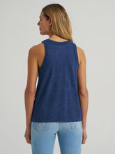 Wrangler Women's "The West is Where You Make Your Own Luck" Blue Retro Graphic Tank