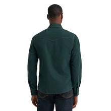 Wrangler Men's Retro Premium Dark Green Corduroy Western Snap Shirt