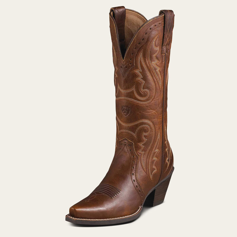 Pard's Western Shop Ariat Ladies Vintage Carmel X Toe Heritage Western Boots