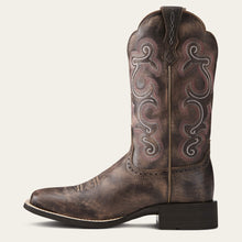 Ariat Ladies Chocolate Quickdraw Broad Square Toe Western Boots